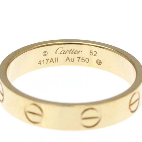 Cartier Mini Love Ring Pink Gold (18K) Fashion No Stone Band Ring Pink Gold - Picture 5 of 10